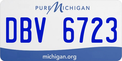 MI license plate DBV6723
