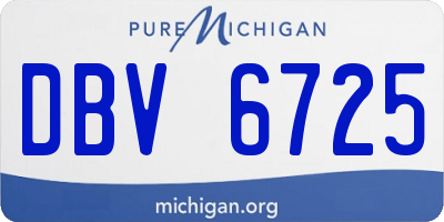 MI license plate DBV6725