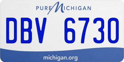 MI license plate DBV6730