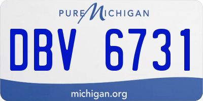 MI license plate DBV6731