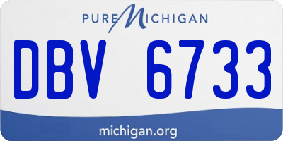 MI license plate DBV6733