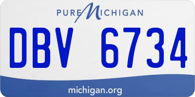 MI license plate DBV6734