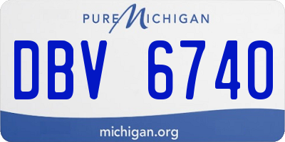 MI license plate DBV6740
