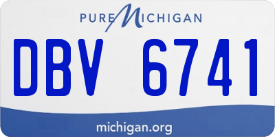 MI license plate DBV6741