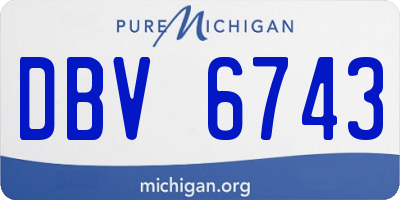 MI license plate DBV6743