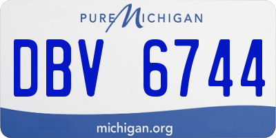 MI license plate DBV6744