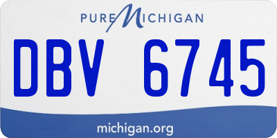 MI license plate DBV6745