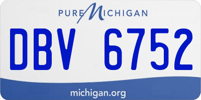 MI license plate DBV6752