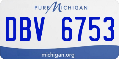 MI license plate DBV6753