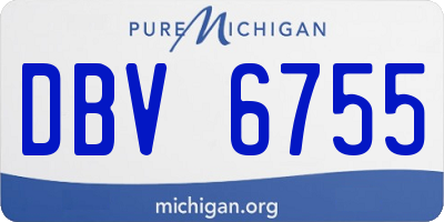 MI license plate DBV6755