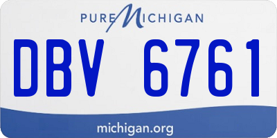 MI license plate DBV6761