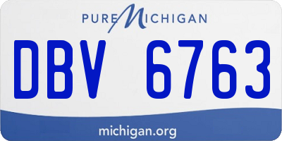MI license plate DBV6763