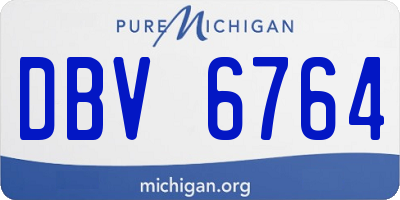MI license plate DBV6764