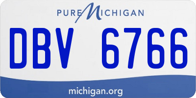 MI license plate DBV6766