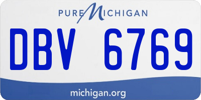 MI license plate DBV6769