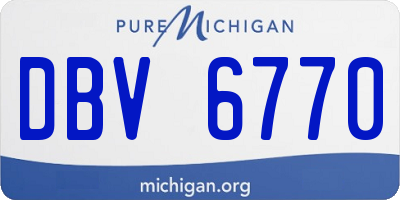 MI license plate DBV6770