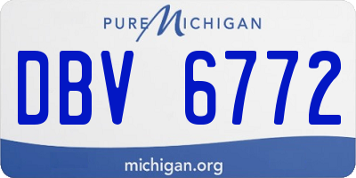 MI license plate DBV6772