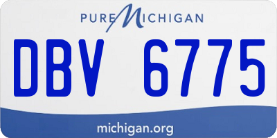 MI license plate DBV6775