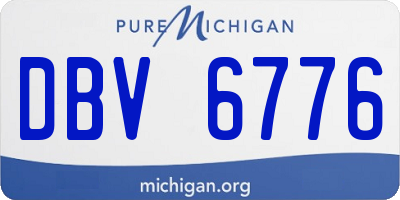 MI license plate DBV6776