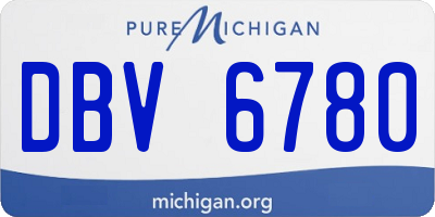 MI license plate DBV6780