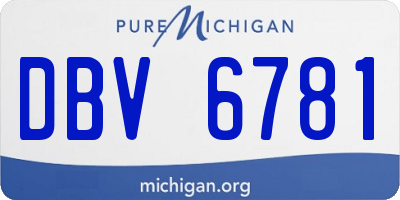 MI license plate DBV6781