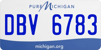 MI license plate DBV6783