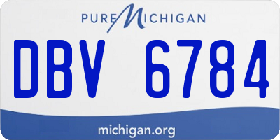 MI license plate DBV6784