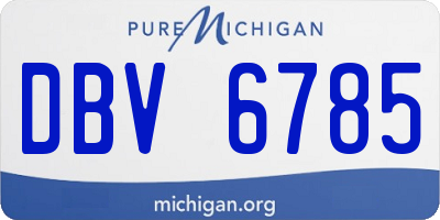 MI license plate DBV6785