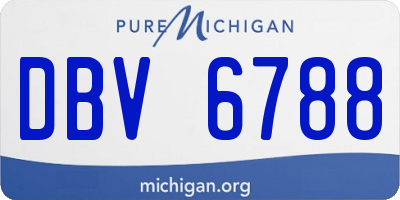 MI license plate DBV6788