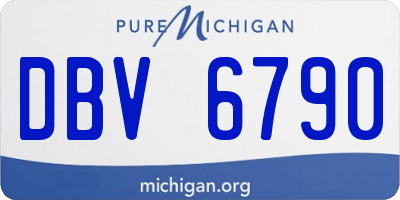 MI license plate DBV6790