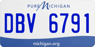 MI license plate DBV6791
