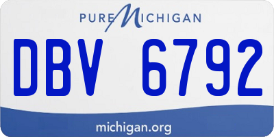MI license plate DBV6792