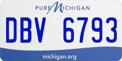 MI license plate DBV6793