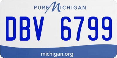 MI license plate DBV6799