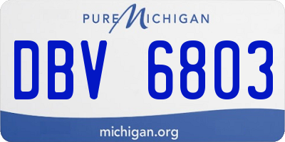 MI license plate DBV6803