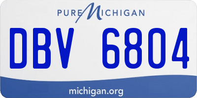 MI license plate DBV6804