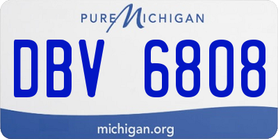 MI license plate DBV6808