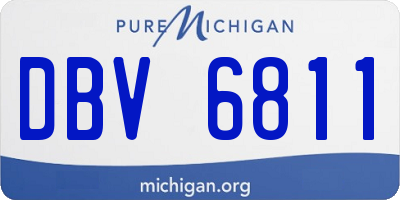 MI license plate DBV6811