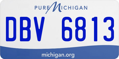 MI license plate DBV6813