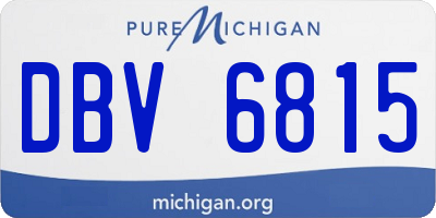 MI license plate DBV6815
