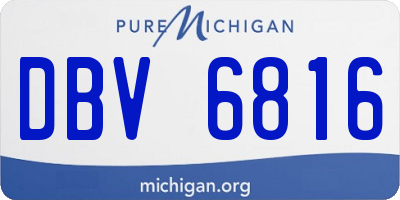 MI license plate DBV6816