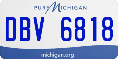 MI license plate DBV6818
