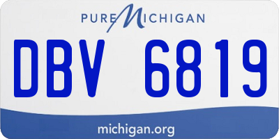 MI license plate DBV6819