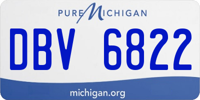 MI license plate DBV6822