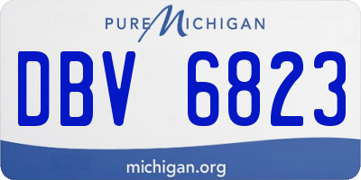 MI license plate DBV6823