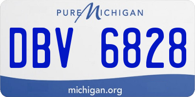 MI license plate DBV6828