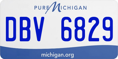 MI license plate DBV6829