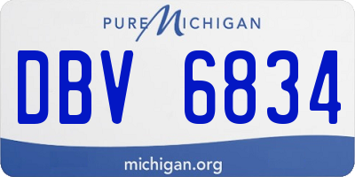 MI license plate DBV6834
