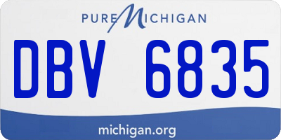 MI license plate DBV6835
