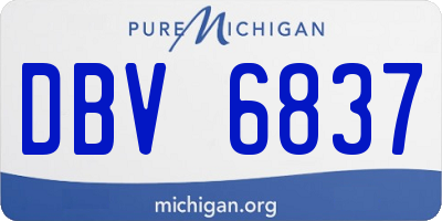 MI license plate DBV6837